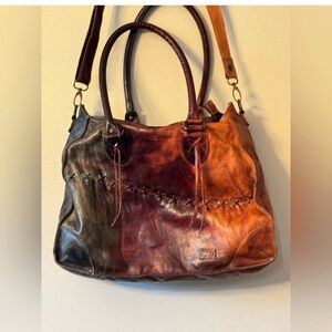 🛑ISO 🛑🛑 Bed Stu Hand-Dyed Leather Shoulder Bag in Brown, Burgundy, Tan